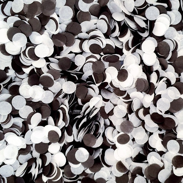 Black & White Confetti Circles