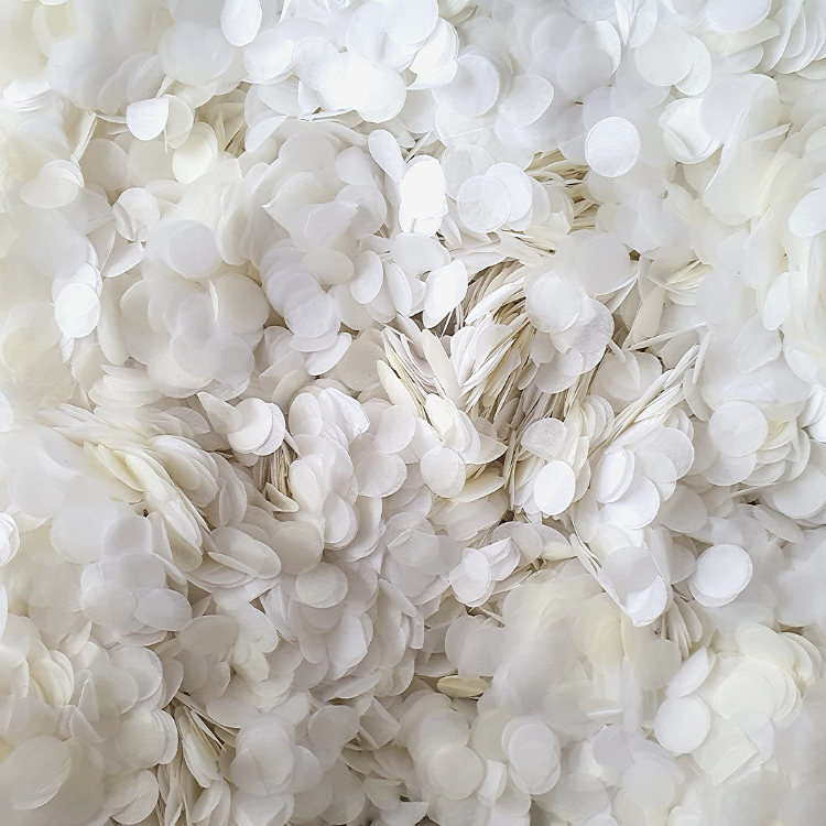 White & Cream Confetti Circles - properconfetti.myshopify.com