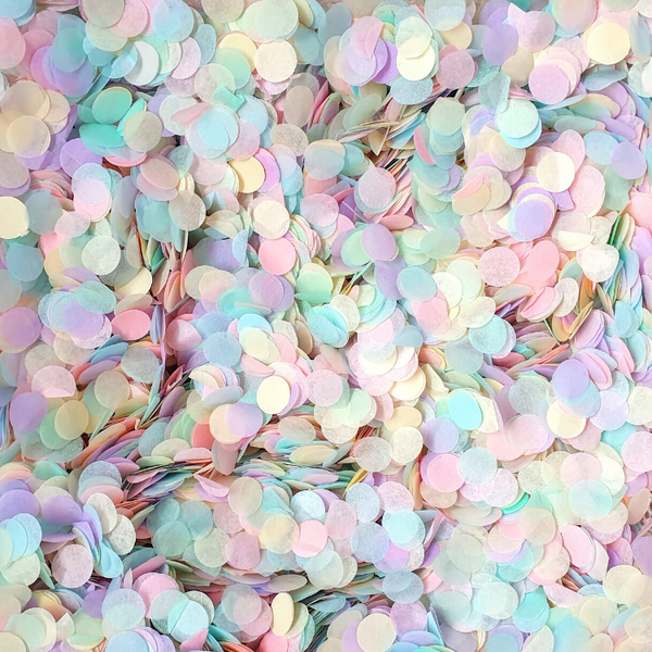 Pastel Rainbow Confetti Circles - properconfetti.myshopify.com