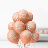 50th Birthday Rose Gold Balloons