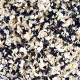 Biodegradable Petal Confetti in Black and Ivory - Proper Confetti