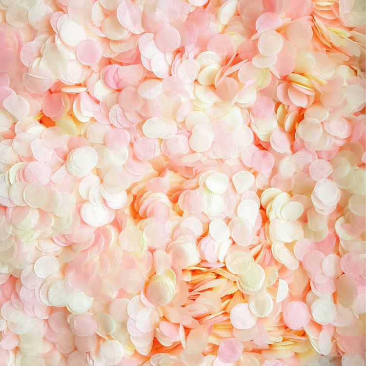 Pink & Ivory Confetti Circles - properconfetti.myshopify.com