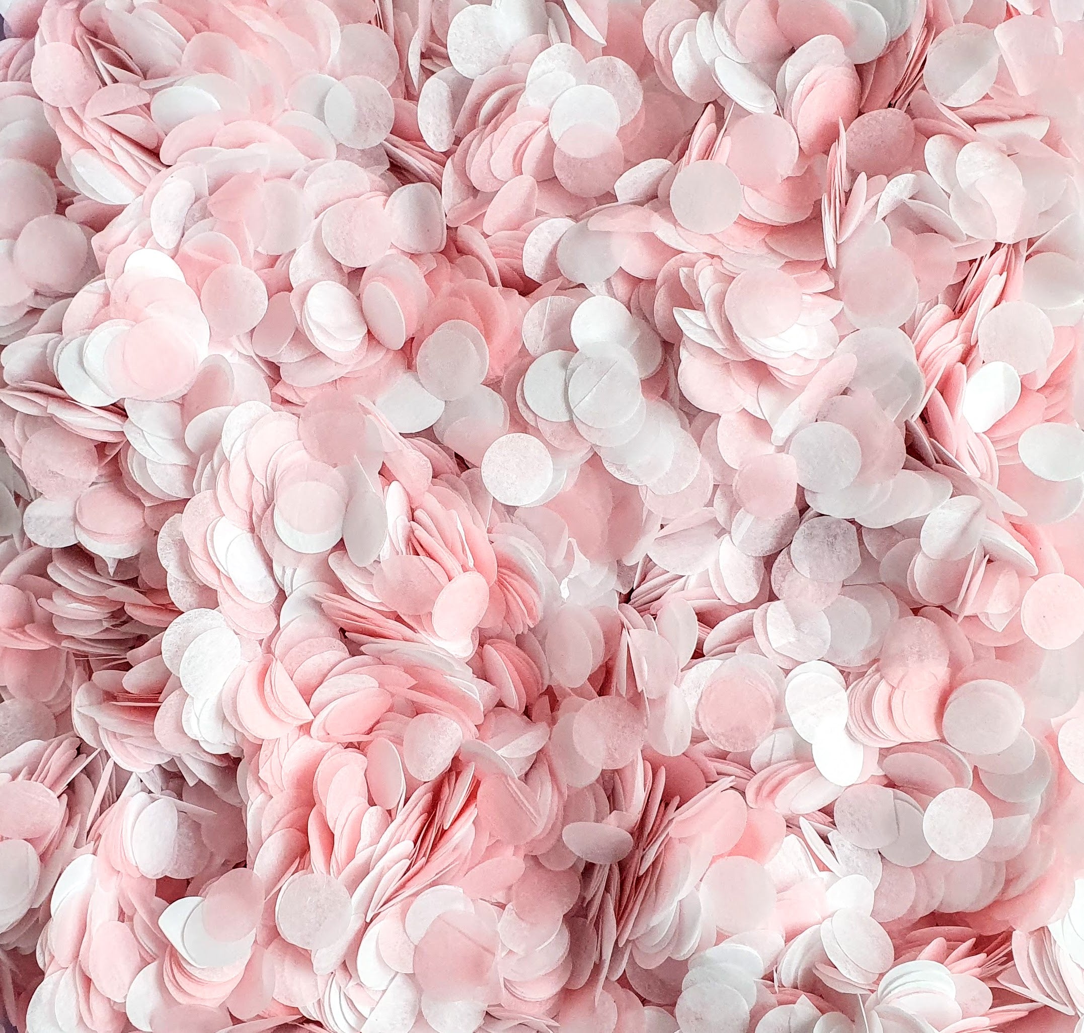 Pink and White Paper Confetti | Proper Confetti