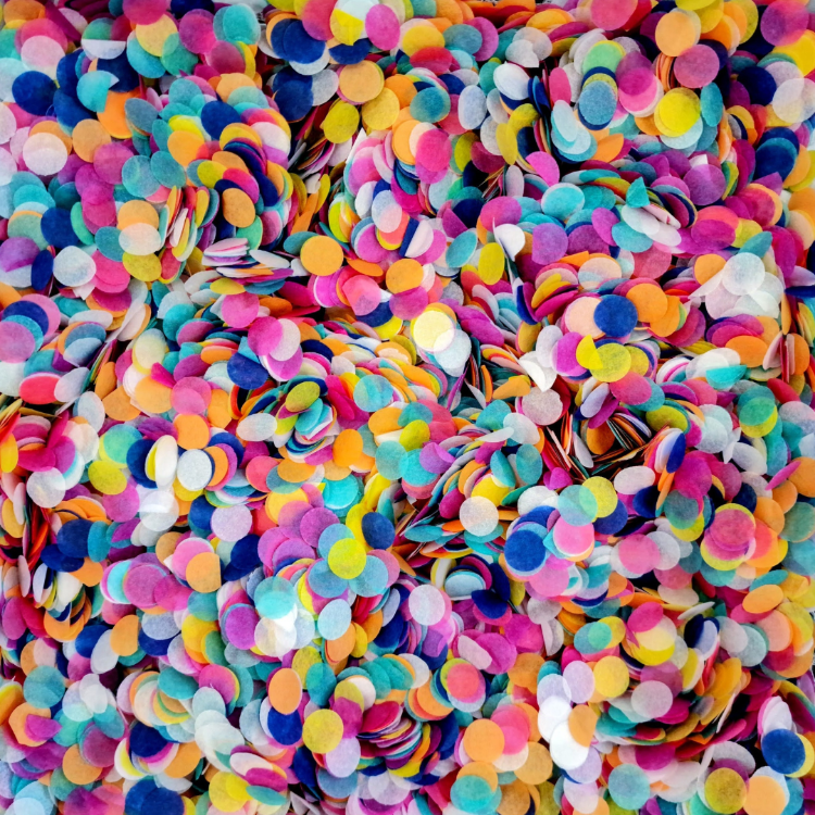 Bright Rainbow Biodegradable Wedding Confetti | Proper Confetti