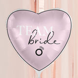 Team Bride Pink Heart Balloon