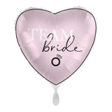 Team Bride Pink Heart Balloon