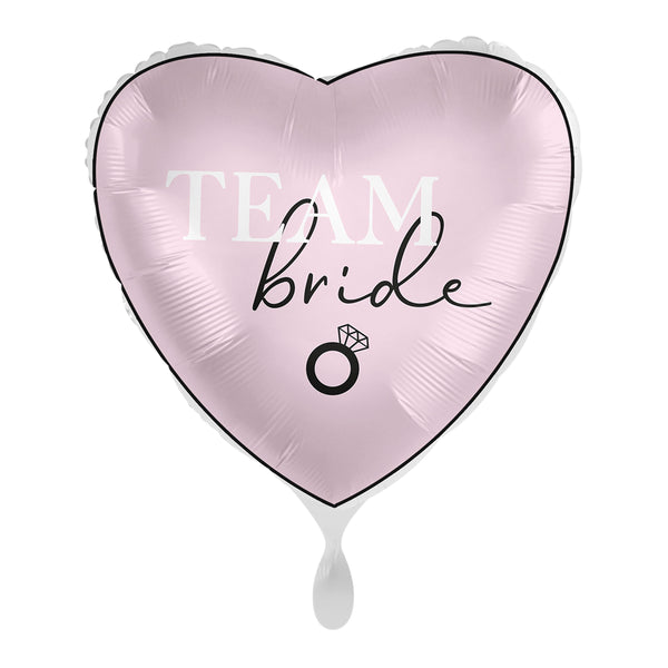 Team Bride Pink Heart Balloon