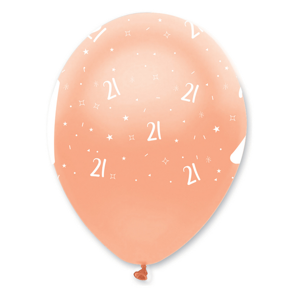 21st Rose Gold Birthday Balloons | Proper Confetti