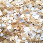 Gold & White Confetti Circles - properconfetti.myshopify.com