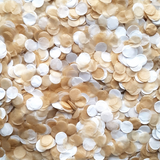 Gold & White Confetti Circles - properconfetti.myshopify.com