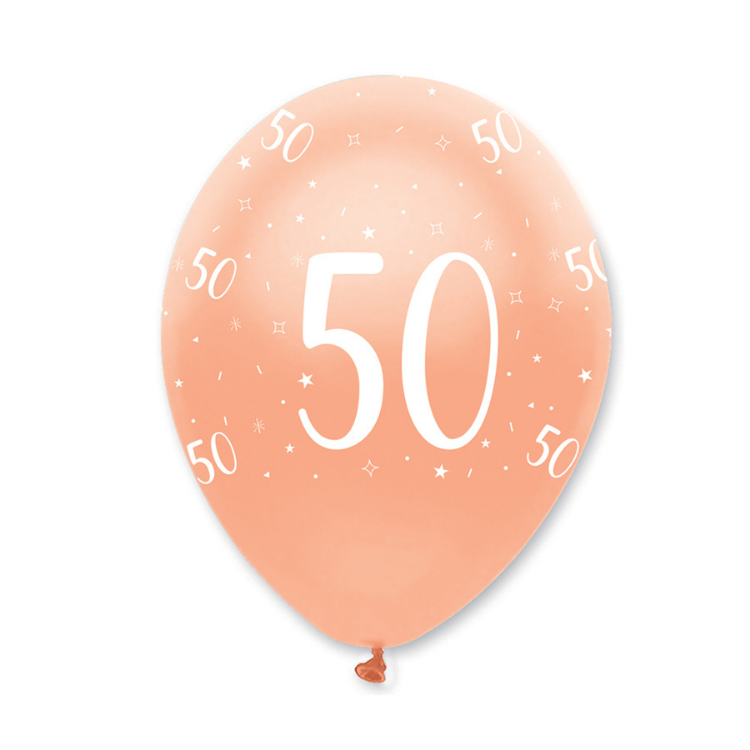 Ballons 50 ans Rose Gold