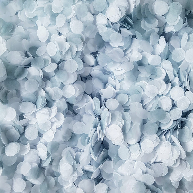 Silver & White Confetti Circles - properconfetti.myshopify.com