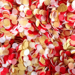 Red, Gold & White Confetti Circles - properconfetti.myshopify.com