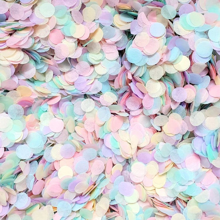 Pastel Rainbow Confetti Circles - properconfetti.myshopify.com