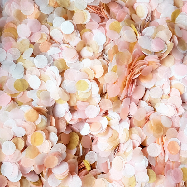 Blush Pink Wedding Confetti Circles - Biodegradable Confetti by Proper Confetti