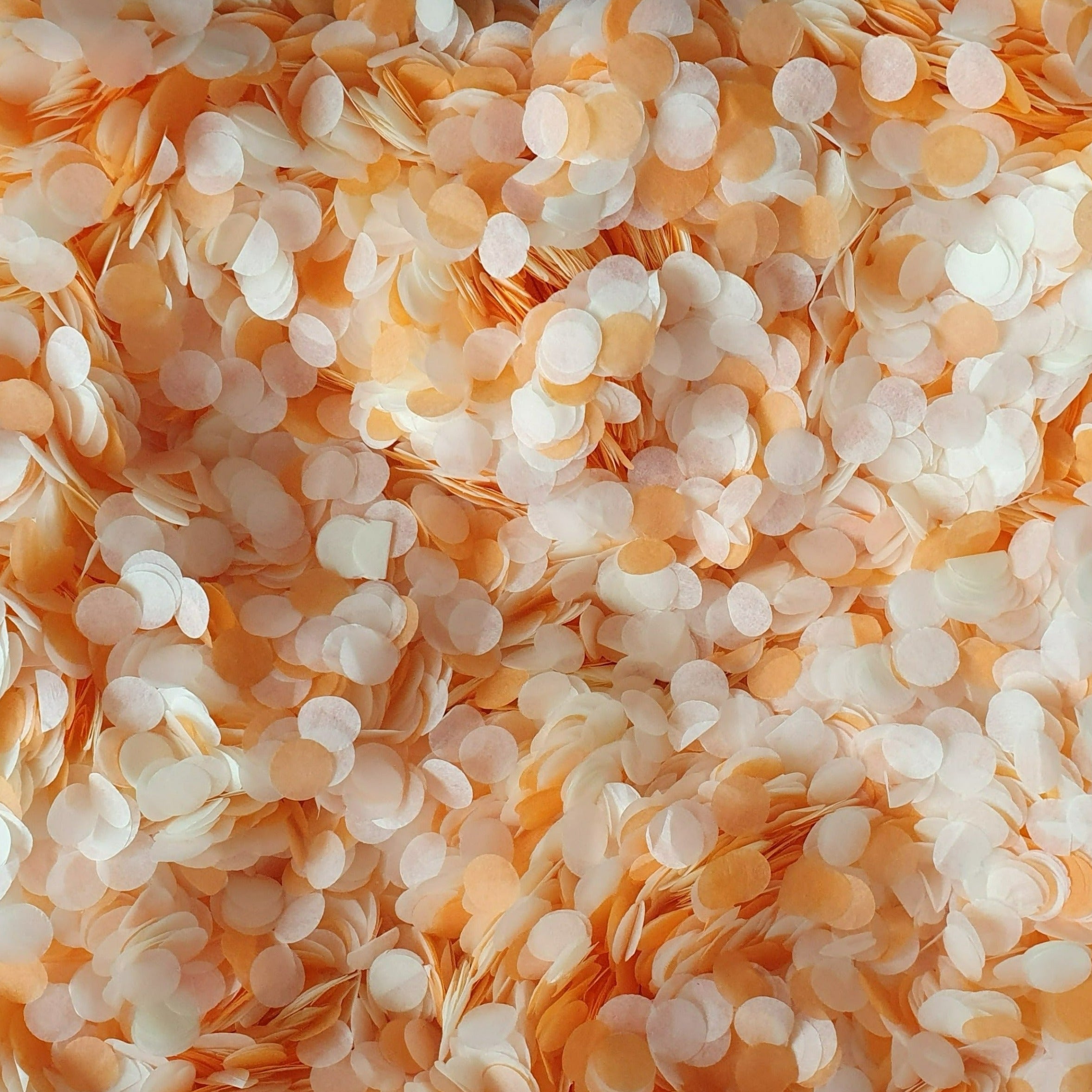 Orange & Ivory Biodegradable Confetti Circles