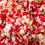 Red, Gold & White Confetti Circles - properconfetti.myshopify.com