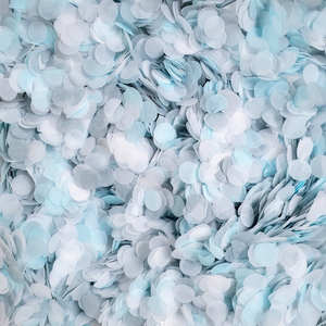 Baby Blue, Grey & White Confetti Circles - properconfetti.myshopify.com
