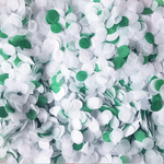 Green and White Confetti Circles - Biodegradable Confetti by Proper Confetti
