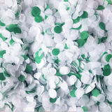 Green and White Confetti Circles - Biodegradable Confetti by Proper Confetti