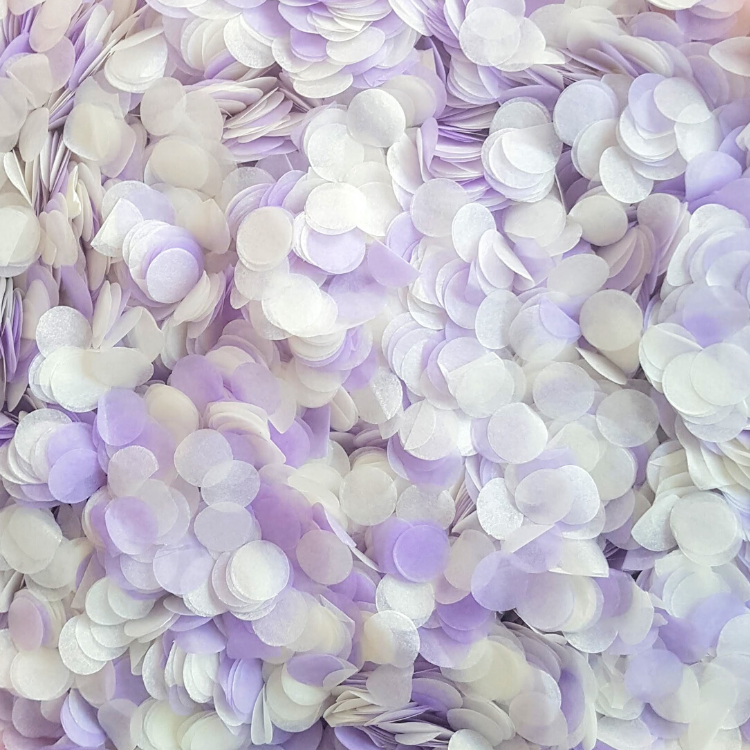 Lilac & Ivory Confetti Circles - properconfetti.myshopify.com
