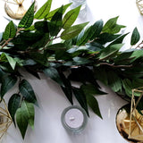 Artificial Green Ruscus Leaf Garland