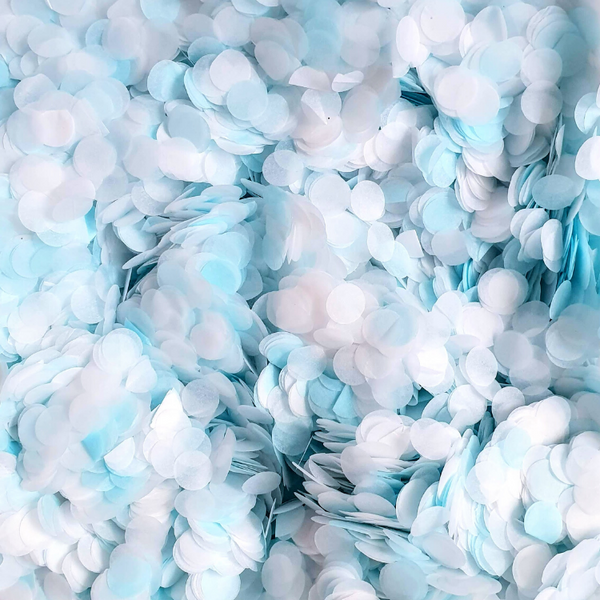 Blue and White Paper Confetti Circles  - Biodegradable Confetti by Proper Confetti