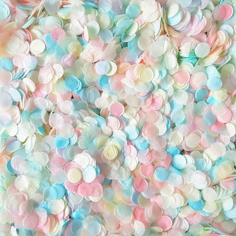 Pink, Blue & Ivory Confetti Circles - properconfetti.myshopify.com