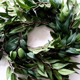 Artificial Green Ruscus Leaf Garland