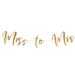 Miss to Mrs Rose Gold Bunting - properconfetti.myshopify.com