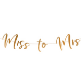Miss to Mrs Rose Gold Bunting - properconfetti.myshopify.com