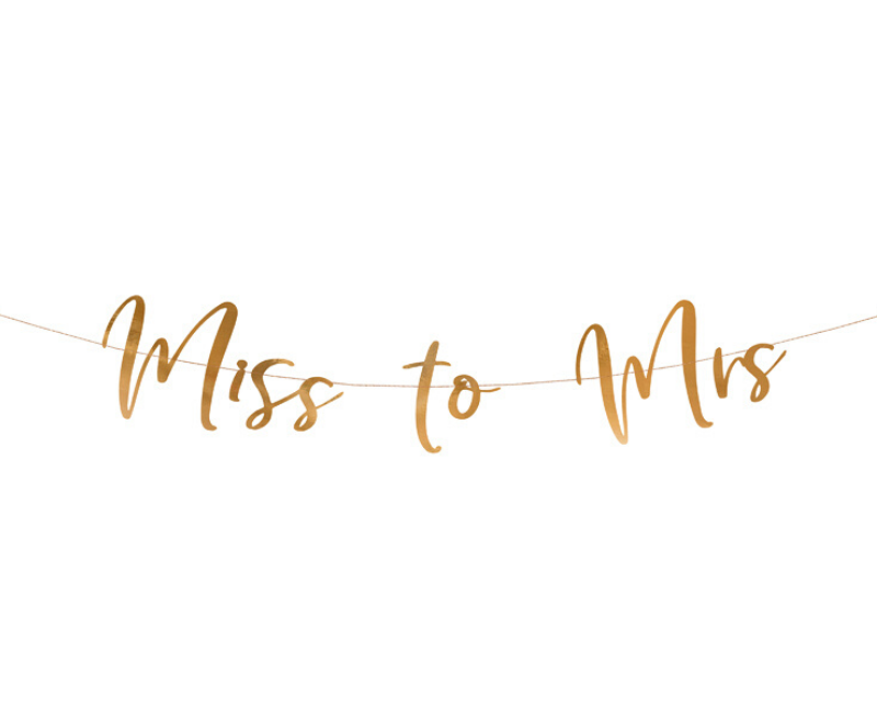 Miss to Mrs Rose Gold Bunting - properconfetti.myshopify.com