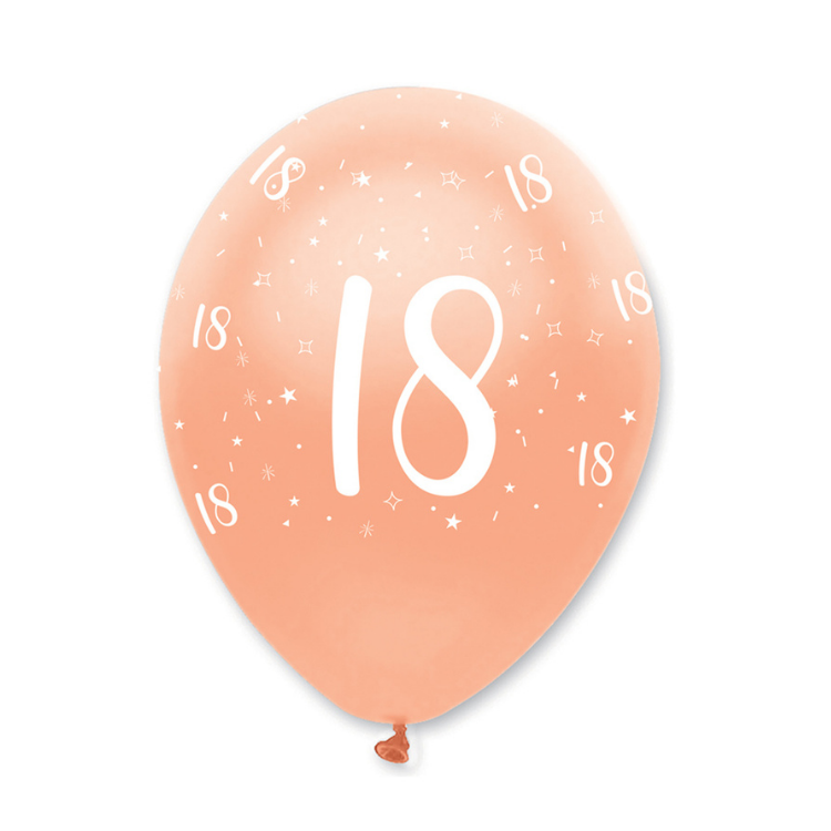 18th Rose Gold Birthday Balloons | Proper Confetti