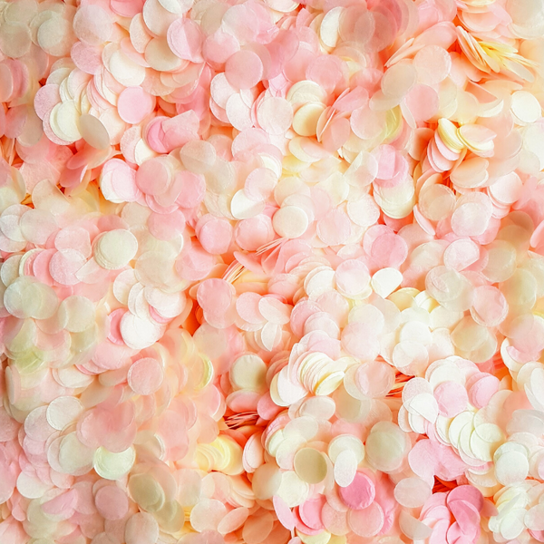 Pink & Ivory Confetti Circles - properconfetti.myshopify.com