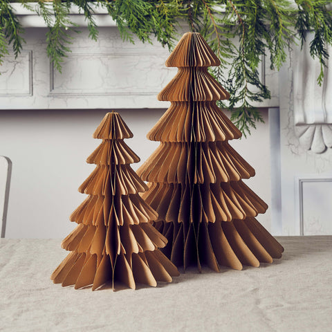 Honeycomb Christmas Trees - Neutral Christmas Decoration