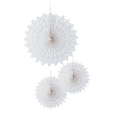 White Paper Snowflakes - Neutral Christmas Hanging Decor
