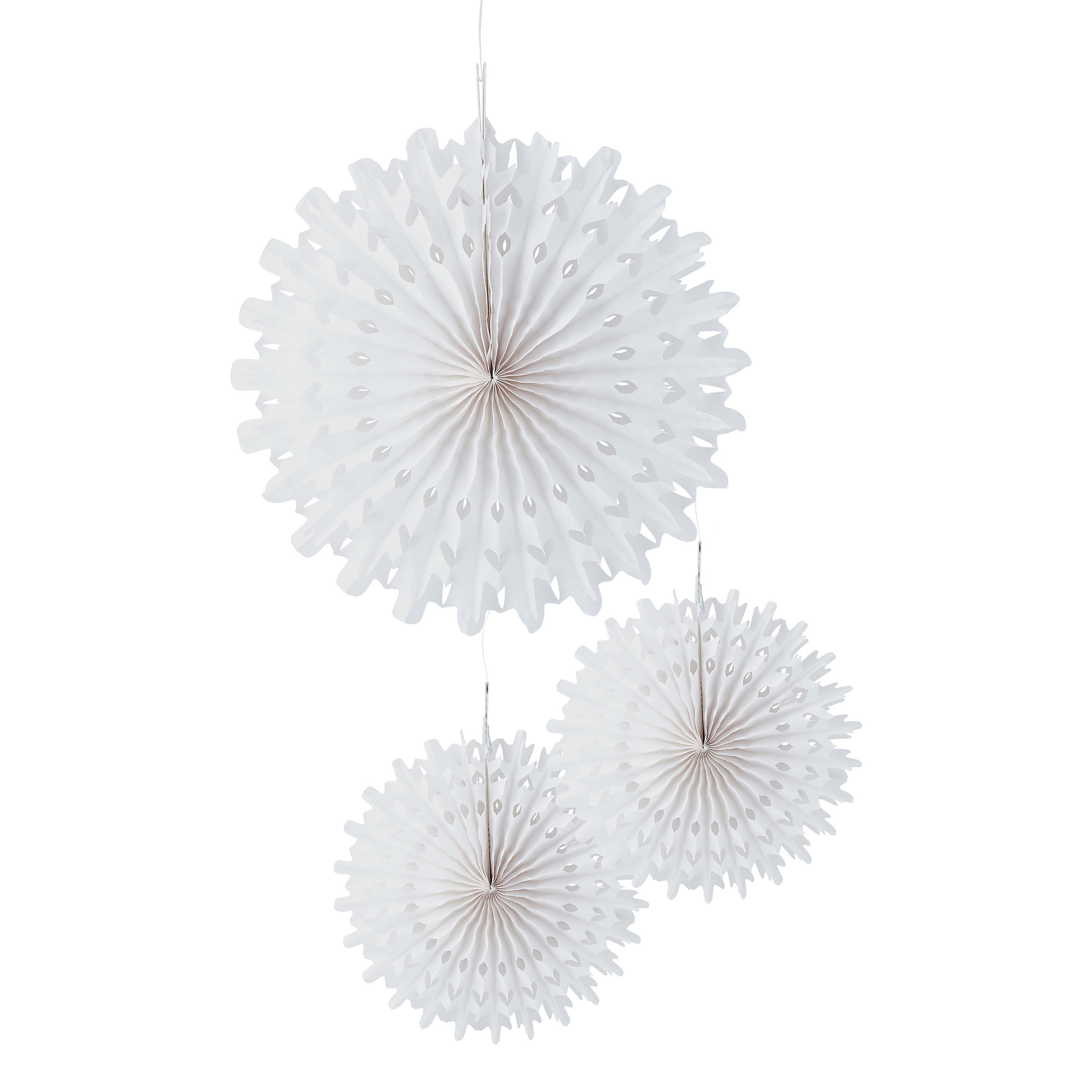 White Paper Snowflakes - Neutral Christmas Hanging Decor