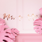 Miss to Mrs Rose Gold Bunting - properconfetti.myshopify.com