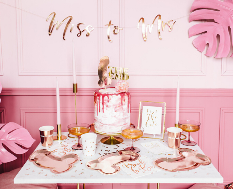 Miss to Mrs Rose Gold Bunting - properconfetti.myshopify.com