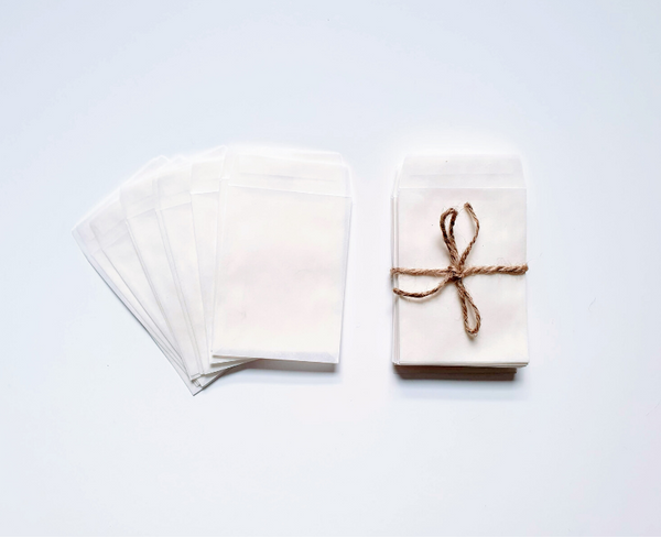 White Glassine Envelopes - Proper Confetti