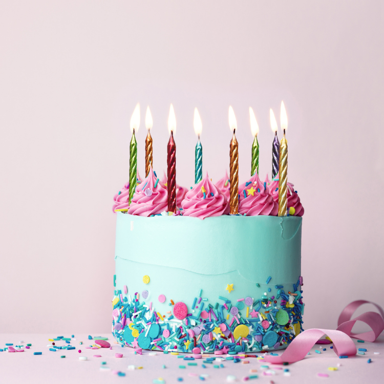 Rainbow Candles, Birthday Cake Topper | Proper Confetti 