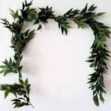 Artificial Green Ruscus Leaf Garland