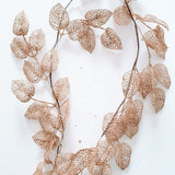 Champagne Festive Leaf Garland (150cm) - properconfetti.myshopify.com