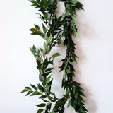 Artificial Green Ruscus Leaf Garland
