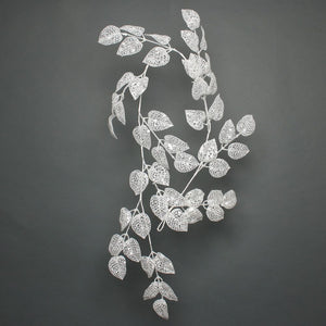 White Festive Leaf Garland (150cm)